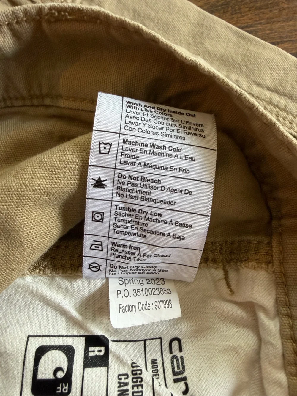 Carhartt Rugged Flex Relaxed Fit Pants Mens 35x30 True 29” Khaki 102291 253 Tan